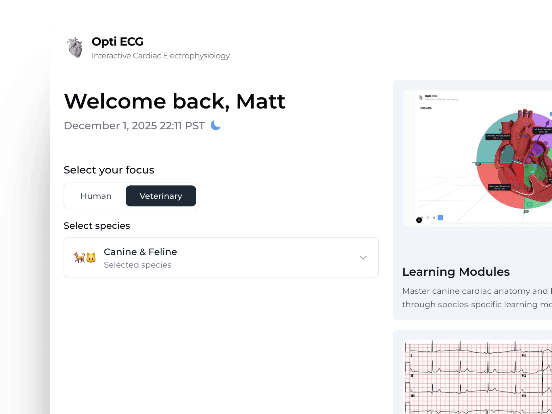 Veternary or Human Learning visualization